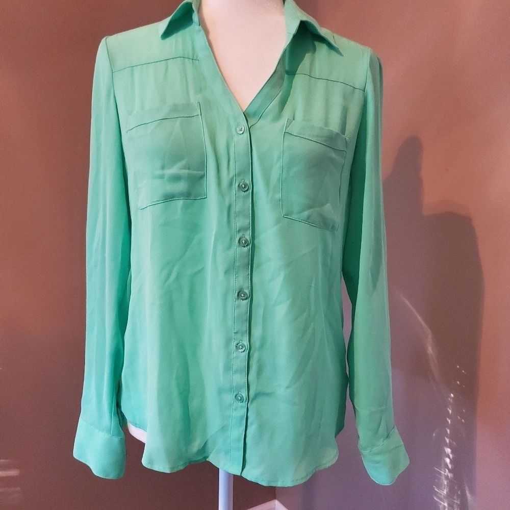 ⛄3/20 Sale Express Mint Green Portfolio Blouse